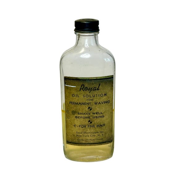 Vintage Royal Oil Solution Bottle: Granny Chic Beauty Decor