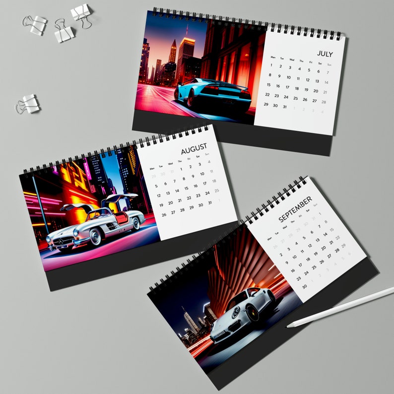 Coches Clásicos 2024 Calendario 2024 /Día / Mes / Año / Fecha Etsy México