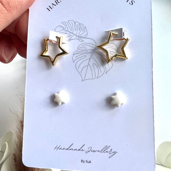 Earring stars gold