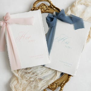 Libros de votos matrimoniales personalizados para mi esposo / Juego de 2 / Libros de votos matrimoniales / Libros de votos de papel hechos a mano, regalo de compromiso, carta de amor de boda