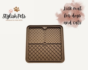 Dog lick mat, Cat lick mat, Lick mats for pets, Slow feeder mats, Food  mat with suction cups, Boredom and anxiety reducer, Calming mat