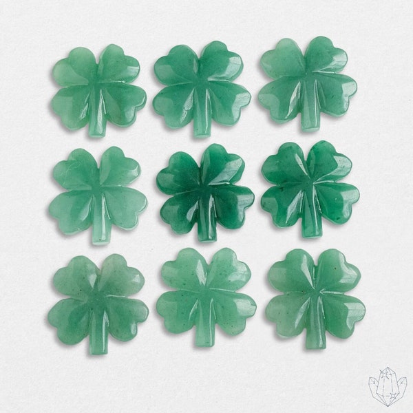 Four Leaf Clover Crystal | Lucky Crystal | Green Aventurine Stone | Natural Stone Shamrock | Emerald Crystal | Handmade Raw Crystal Stone