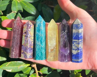 Mix & Match Tower Points | Spiritual Crystal | Random Gemstone Rocks Mix | Healing Crystal Decor | Marble Tower Point | Gifts for Her