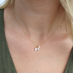 Moonstone Necklace, New Beginnings Graduation Gift, Dainty Summer Jewelry, Special Gift for Daughter, Good Luck Jewelry, Moonstone Energy
