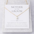 Mother of Groom Pearl Necklace, Mother-In-Law Wedding Jewelry Gift from Bride