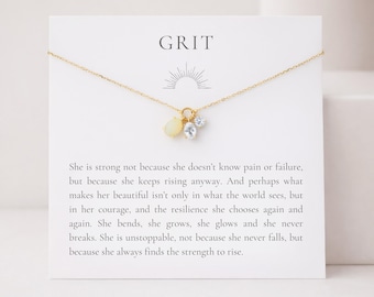 Grit-ketting, maansteenkristalbedel clusterveerkrachtcadeau, zinvolle aanmoedigingssieraden