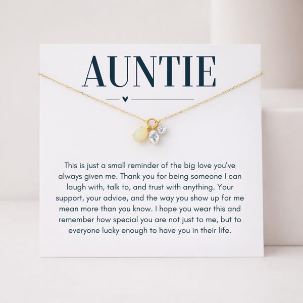 Zu meiner Tante Halskette, Tante Geburtstag Schmuck Geschenk von Nichte oder Neffe