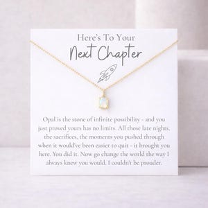 nächstes Kapitel Abschlusshalskette, Opal Schmuck College graduierter Geschenk für Tochter, Med School Law School PhD grad