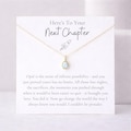 Next Chapter Graduation Necklace, Opal Jewelry College Graduate Gift for Daughter, Med School Law School PhD Grad