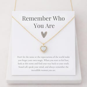 Remember Who You Are Opal Necklace, Empowerment Gift, Stand Tall, Strong Woman Jewelry