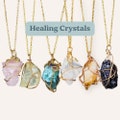 Raw Crystal Necklace, Healing Crystal Jewelry, New Year New You Gift, Wire Wrapped Stone Necklace, Protection, Inner Love, Manifestation
