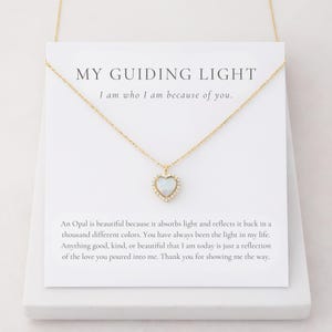 My Guiding Light Opal Necklace, Mother's Day Gift, Mom Appreciation Gift