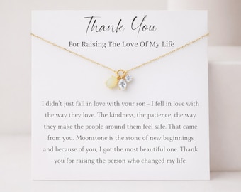 Mother in Law Gift from Bride, Thank You for Raising the Love of My Life Necklace, Mother's Day Gift, Sentimental Wedding Jewelry