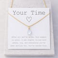 Moonstone Retirement Necklace, Your Time Meaningful Gift, Mom Retiring Celebration Jewelry