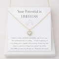 Your Potential Is Limitless Opal Necklace for College Graduate, Daughter Empowering Graduation Jewelry Gift