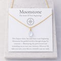 Moonstone New Beginnings Necklace for Graduation, High School Senior Jewelry Gift for Daughter