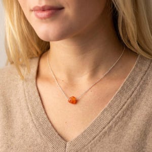 Raw Carnelian Necklace, Confidence Crystal Jewelry, Motivation Stone Gift image 6