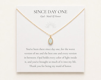 Geschenk der Braut an die Trauzeugin, Halskette für die beste Freundin seit dem ersten Tag, Brautjungfernschmuck