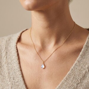 Collana con pietra di luna luminosa "Grazie per la tua luce", regalo di apprezzamento per insegnante, mentore, infermiere immagine 2