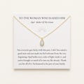 Mother of the Groom Necklace, The Woman Who Raised Him Opal Necklace, Mother in Law Wedding Gift from Bride