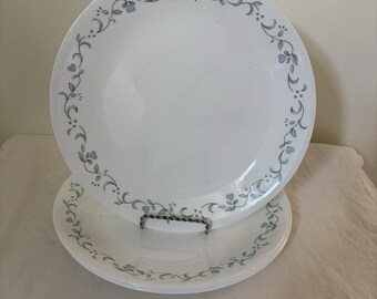 Corelle Livingware Country Cottage Dinner Plate 10.25" Set of 4 Blue Hearts