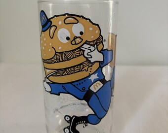 Vintage 1977 Big Mac McDonalds McDonaldland Action Series 16 oz Collectors Glass