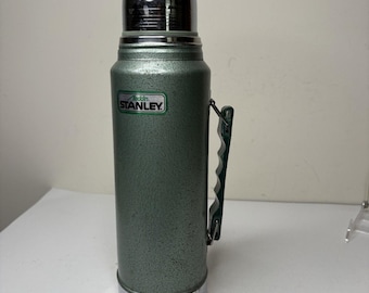 Aladdin Stanley Vintage Quart Termo de Acero Inoxidable con Asa Verde