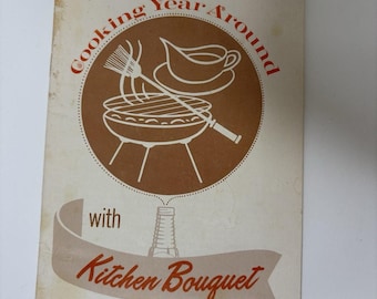 Cocinando todo el año con Kitchen Bouquet 1971 Recetario Libro de cocina vintage