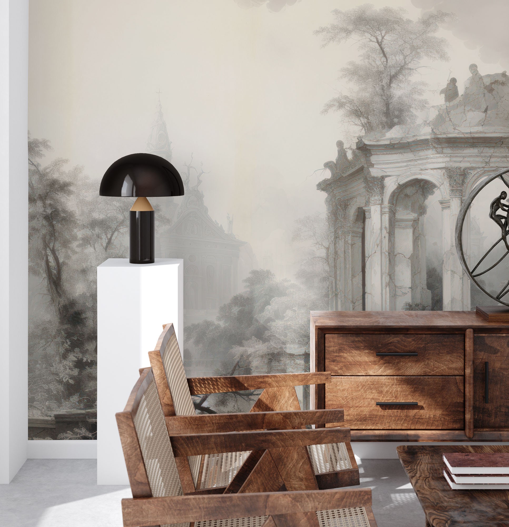 Vintage Landscape Wallpaper | Wall Decor | Home Renovation | Wall Art |  Peel and Stick or Non Self-adhesive Vinyl Wallpaper - Etsy, image size:1933x2000