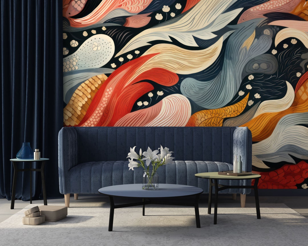 Buy Abstract Geometric Wallpaper Wall Decor Home Renovation Wall Art