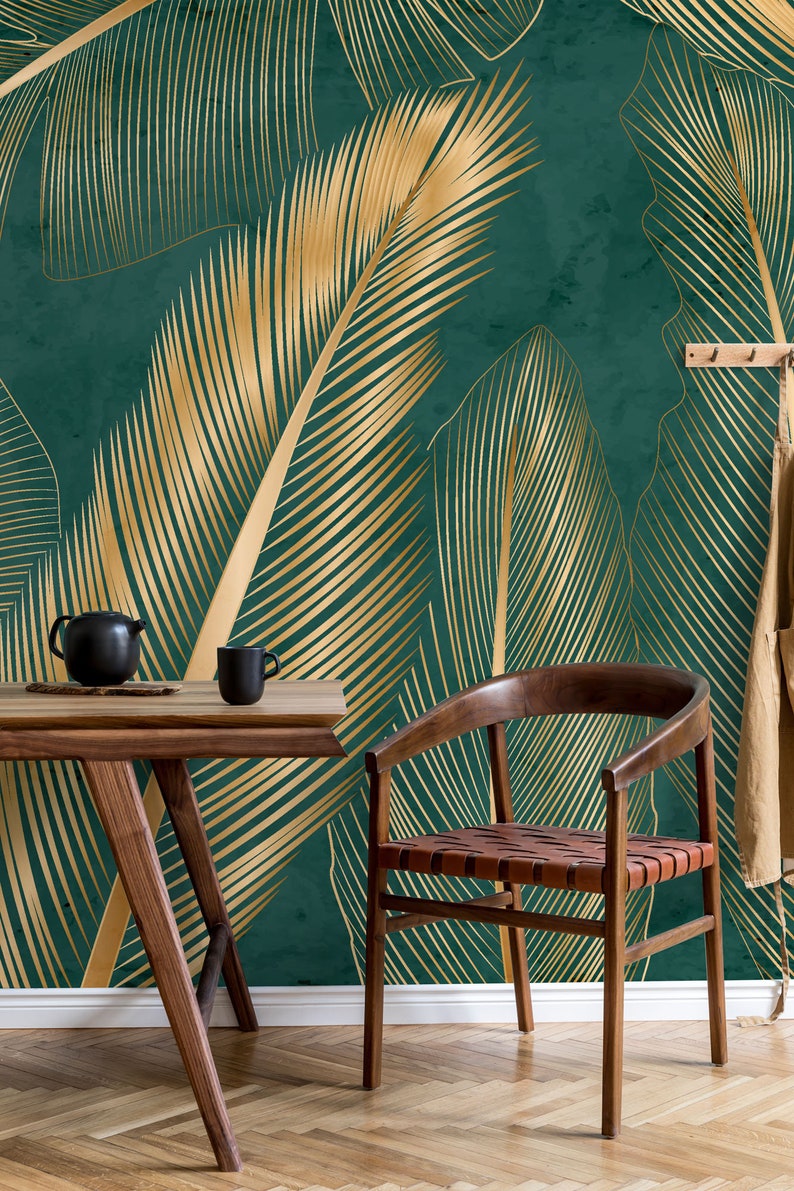 Tropical Wallpaper, Palm Leaf Wall Mural | Wall Decor | Home Renovation ...