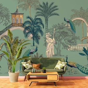 Orientalische Landschaft Tapete, Wandbild | Wanddekoration | Haus-Renovierung | Wandkunst | Schälen und kleben oder nicht selbstklebende Vinyltapete