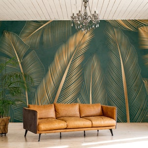 Tropical Wallpaper, Palm Leaf Wall Mural | Wall Decor | Home Renovation ...