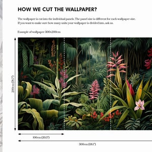 Tropischer Wald Wandbild Wanddekoration Haus-Renovierung Wandkunst Schälen und kleben oder nicht selbstklebende Vinyltapete Bild 8