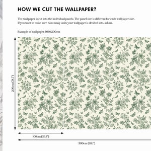 Butterfly & Flower Green Pattern Wallpaper | Wall Decor | Home ...