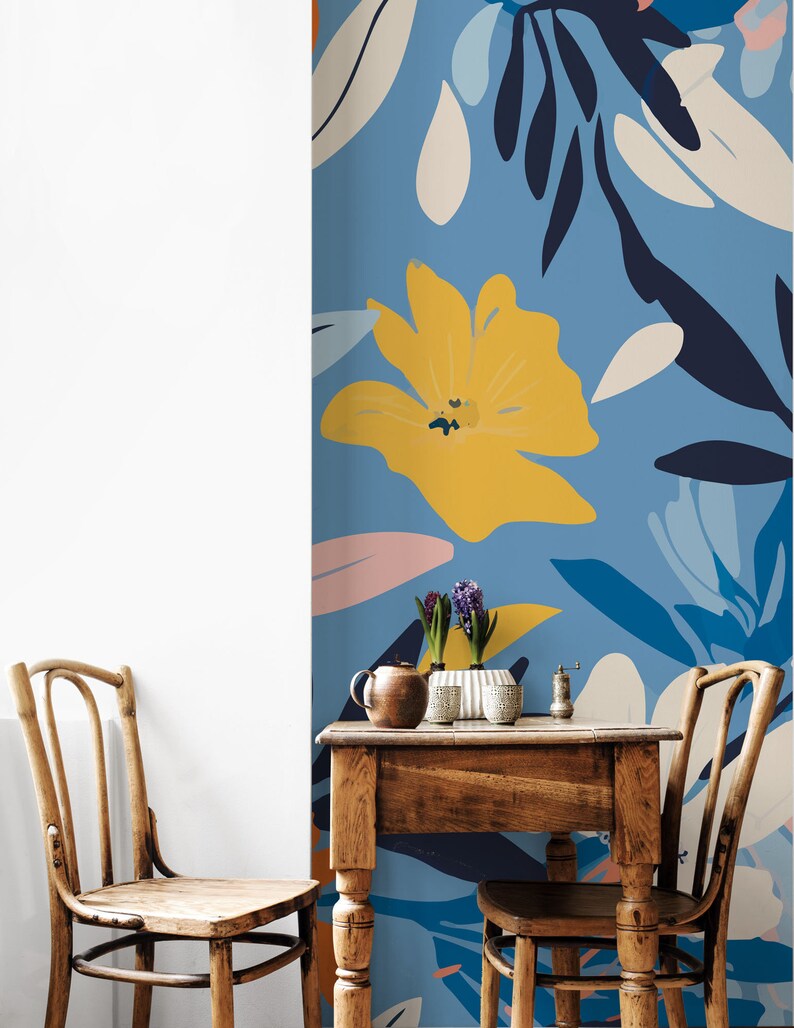 Buy Abstract Floral Wallpaper Wall Decor Home Renovation Wall Art Peel