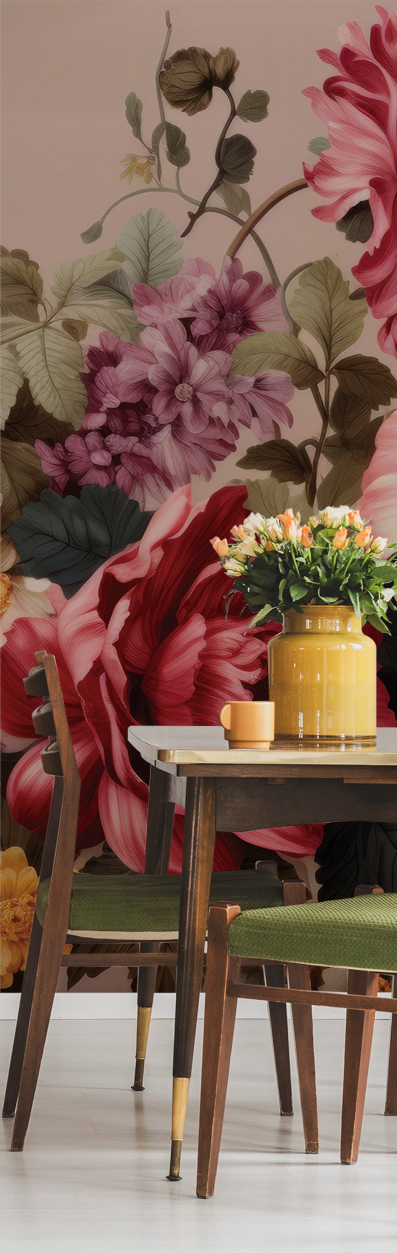 Buy Warm Floral Wall Mural, Floral Garden Wallpaper Wall Decor Home