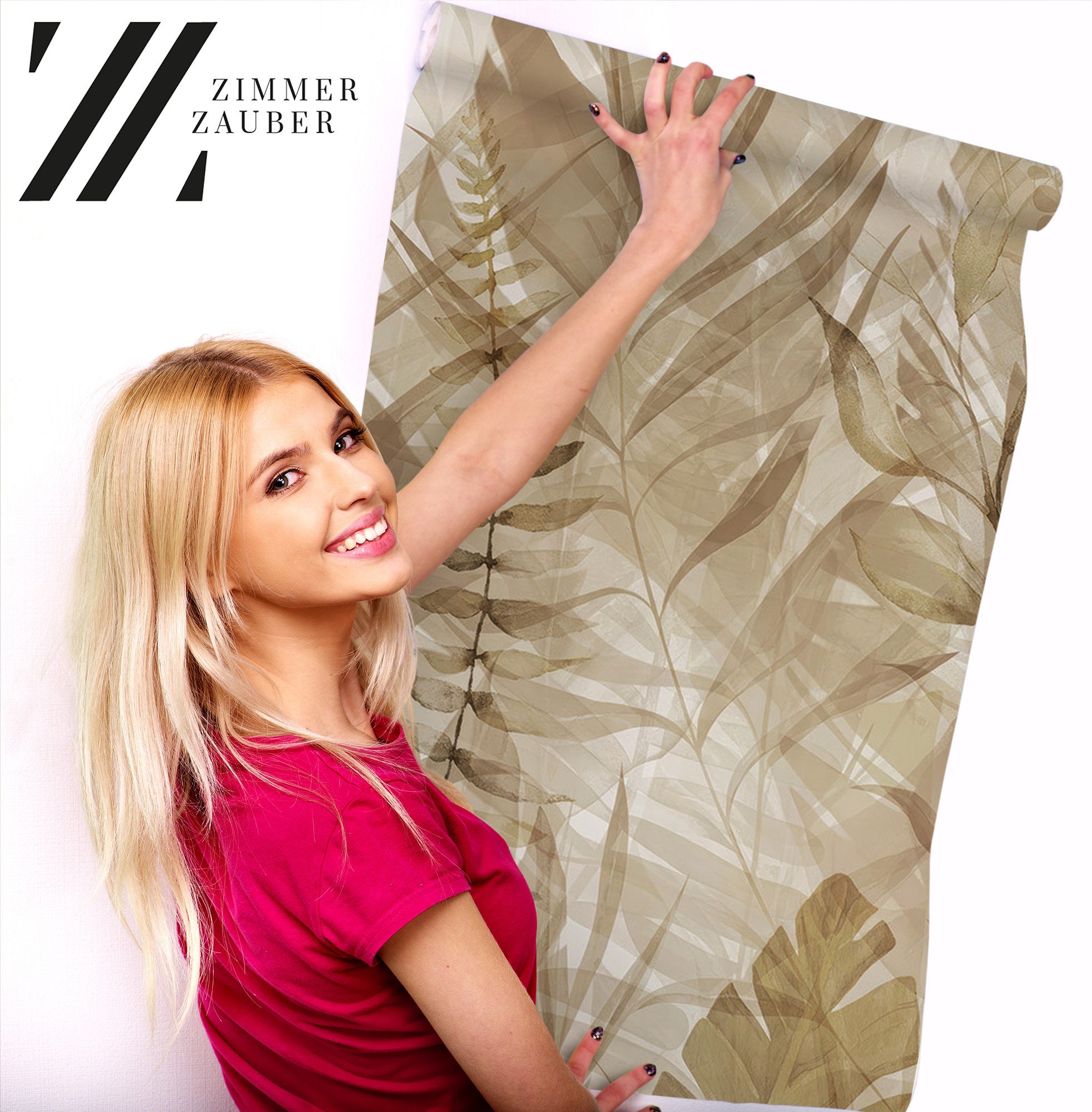 Brown Vintage Leaves Wallpaper | Botanical Wall Decor | Home Renovation |  Wall Art | Peel and Stick or Non Self-adhesive Vinyl Wallpaper - Etsy, image size:1964x2000