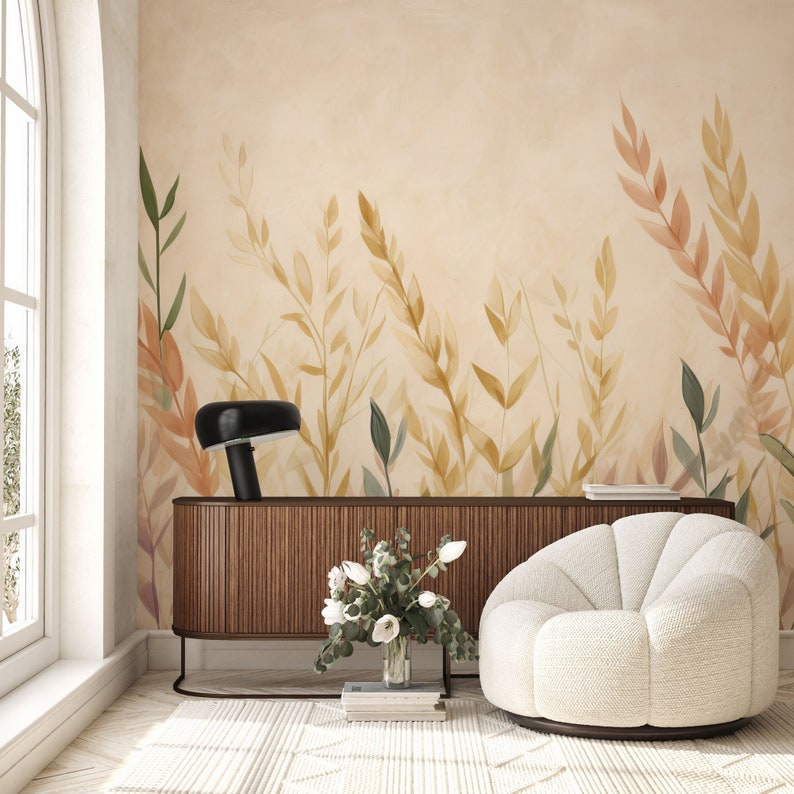 Beautiful Leaf Wallpaper | Wall Decor | Home Renovation | Wall Art ...