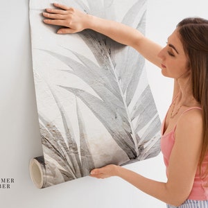 Tropical Wallpaper Trees and Leaves | Botanical Wall Decor | Home ...