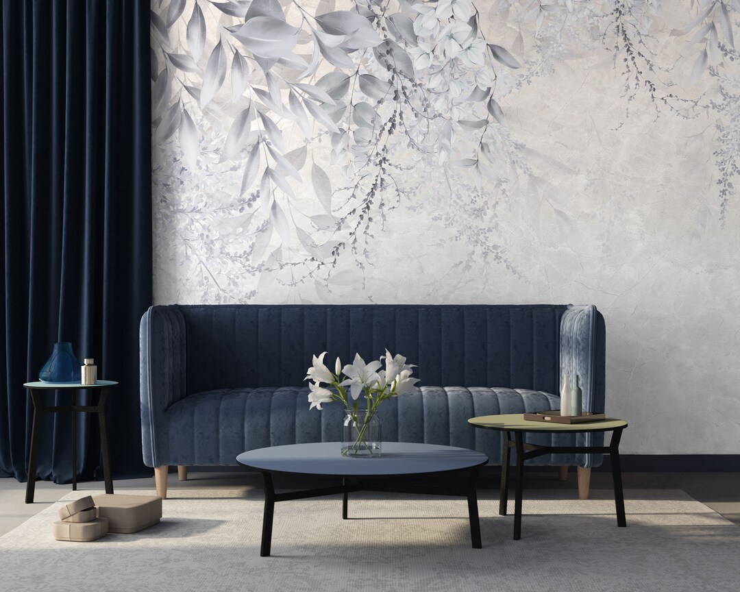 Floral Wallpaper, Botanical Watercolor Mural | Wall Decor | Home ...