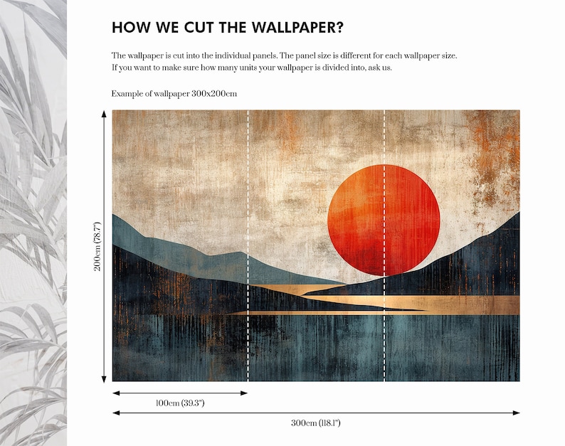 Buy Japanese Abstract Landscape Art Wallpaper Wall Decor Home
