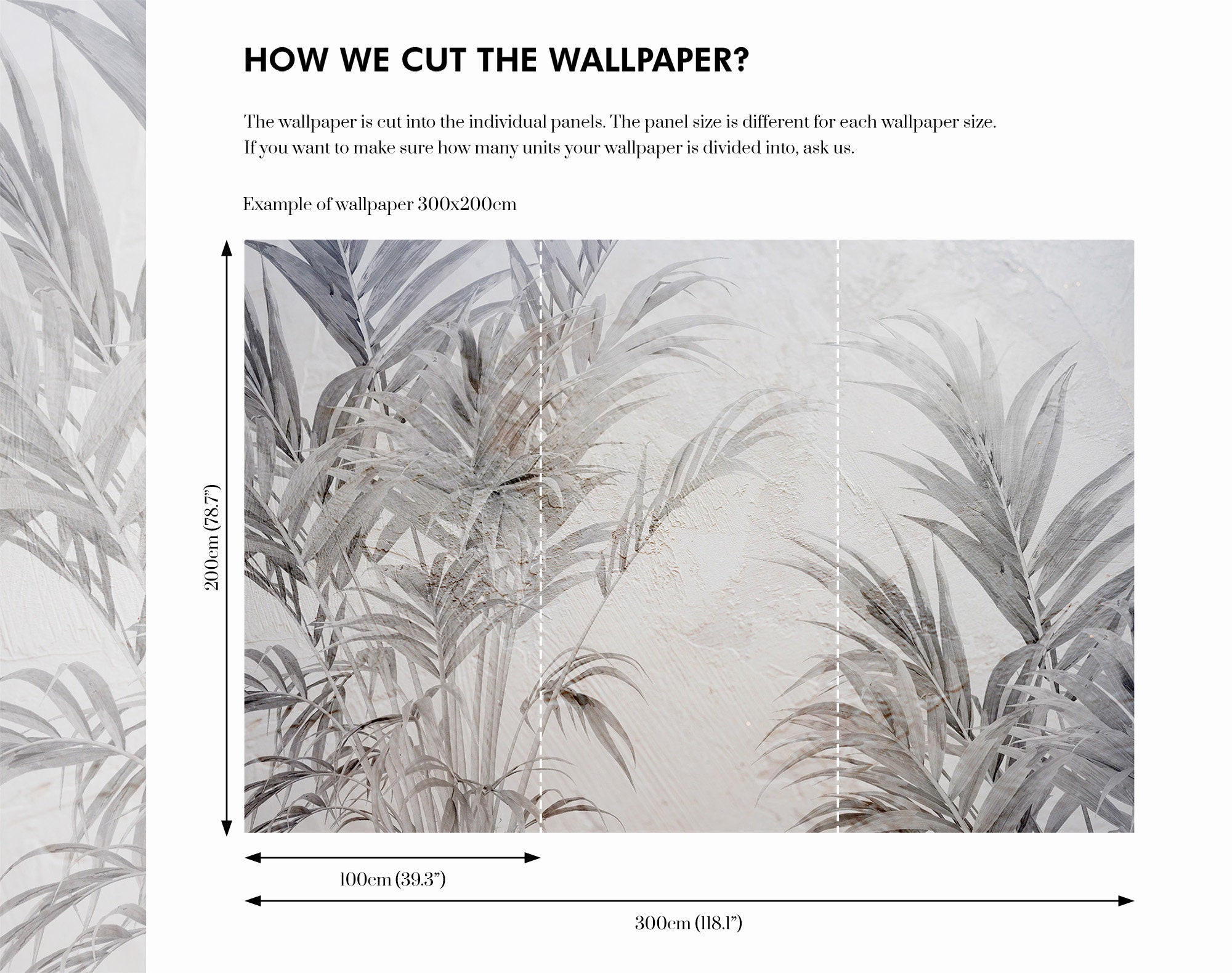Tropical Wallpaper Trees and Leaves | Botanical Wall Decor | Home ...