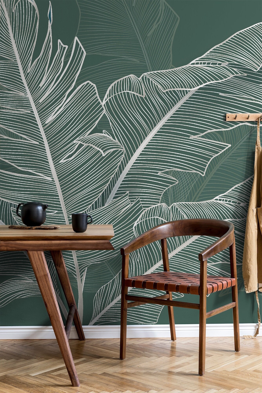 17 Textured Layer Concepts [Designers Add Using 2025's Organic-Material ... - Botanical Textured Wall Apartment Renovation