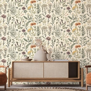 Feldblumen Tapete, Wandbild Wanddekoration Haus-Renovierung Wandkunst Schälen und kleben oder nicht selbstklebende Vinyltapete Bild 5