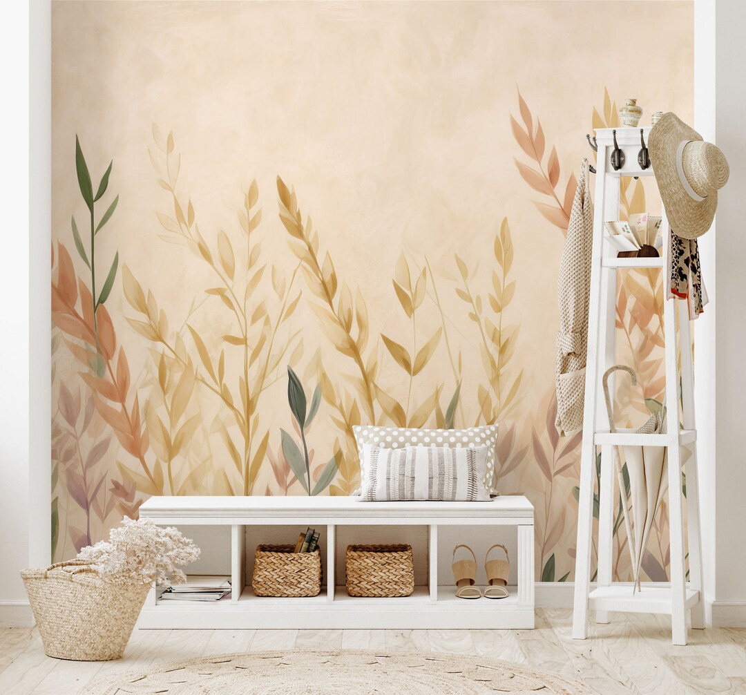 Buy Beautiful Leaf Wallpaper Wall Decor Home Renovation Wall Art Peel