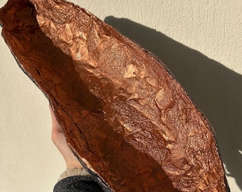 Wabi Sabi Long Sculptural Bowl, Rustic Centerpiece Decor, Coffee Table Styling