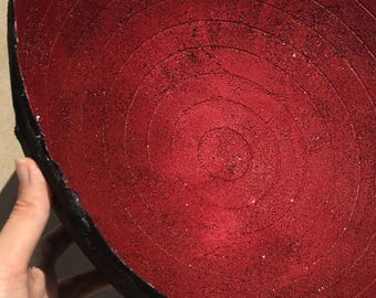 Ręcznie robiona ogromna miska Wabi Sabi – rustykalna dekoracja misek, wystrój wnętrz hotelowych, ekologiczna miska