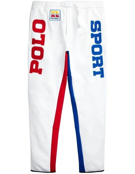 Polo Sport Color Blocked Fleece Pant White / Red … - image 9