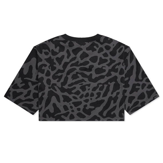 Jordan Graphic Cropped T-Shirt Black/Gray size XS… - image 7